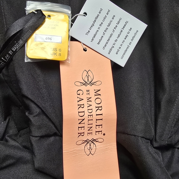 Morilee By Madeline Gardner Black Sleeveless Lace Formal Dress Small Flaw 6 - Picture 10 of 14